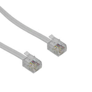 1mt Cable Telefonico 4-Conductores RJ11/14 M-M 6P4C