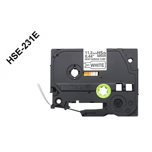 Cinta termoretractil Brother HSE-231E 11mm negro en blanco 15m