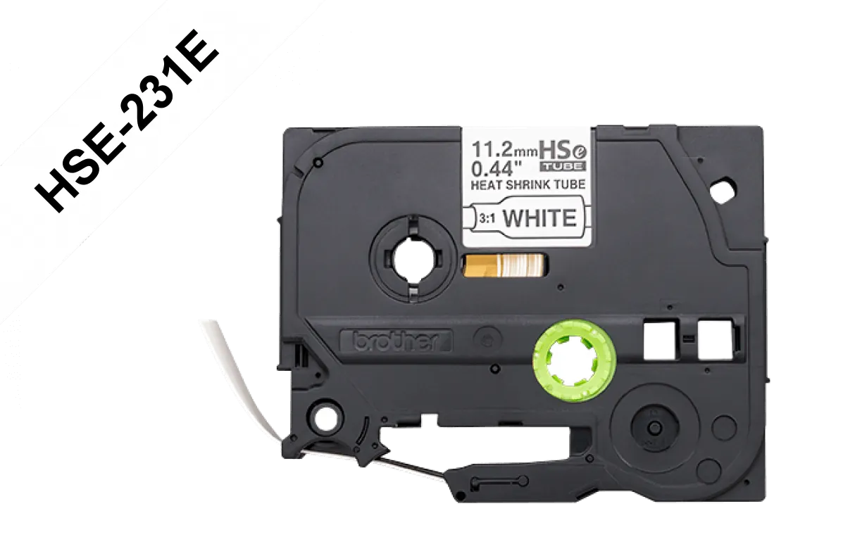 Cinta termoretractil Brother HSE-231E 11mm negro en blanco 15m 1