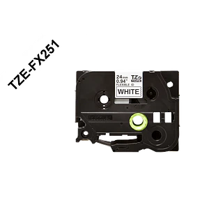 Cinta ID Flexibles negro sobre blanco 24mm (0,94