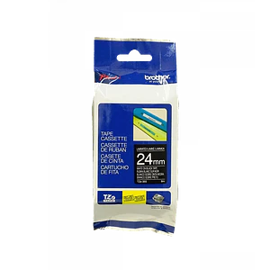 Cinta Laminada Brother TZE-355, Texto Blanco sobre Fondo Negro, 24mm, 8 Metros