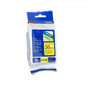 Cinta Brother TZE-661 36mm negro en fondo amarillo 8m