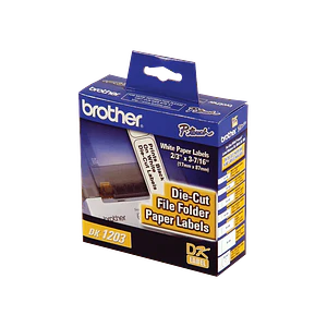 BROTHER 17x87mm 300-Etiquetas Adhesivas Papel Blanco para serie-QL