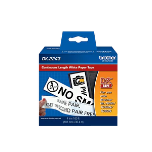 Cinta de Papel Continuo Brother DK-2243, 1 Rollo, Grosor 102mm, Longitud 30.4m