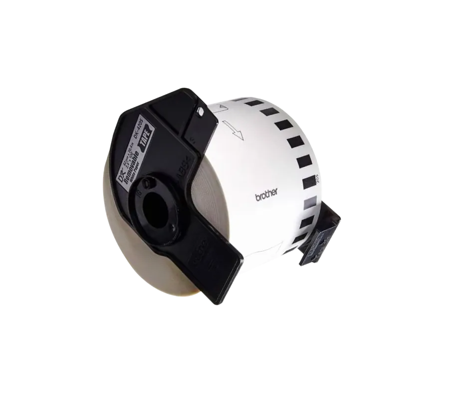 Cinta de Papel Brother DK4205, Longitud Continua y Extraíble, Negro sobre Blanco, 62mm, 30.4m 1