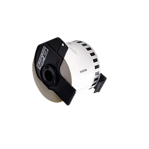 Cinta de Papel Brother DK4205, Longitud Continua y Extraíble, Negro sobre Blanco, 62mm, 30.4m