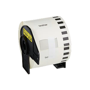 Cinta de Papel de Longitud Continua Brother DK-4605, Texto Negro sobre Fondo Amarillo, 62mm, 30.4m