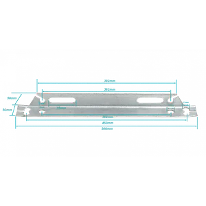 Cruceta De Paso BT-AT para Poste 50x50x4x500mm 