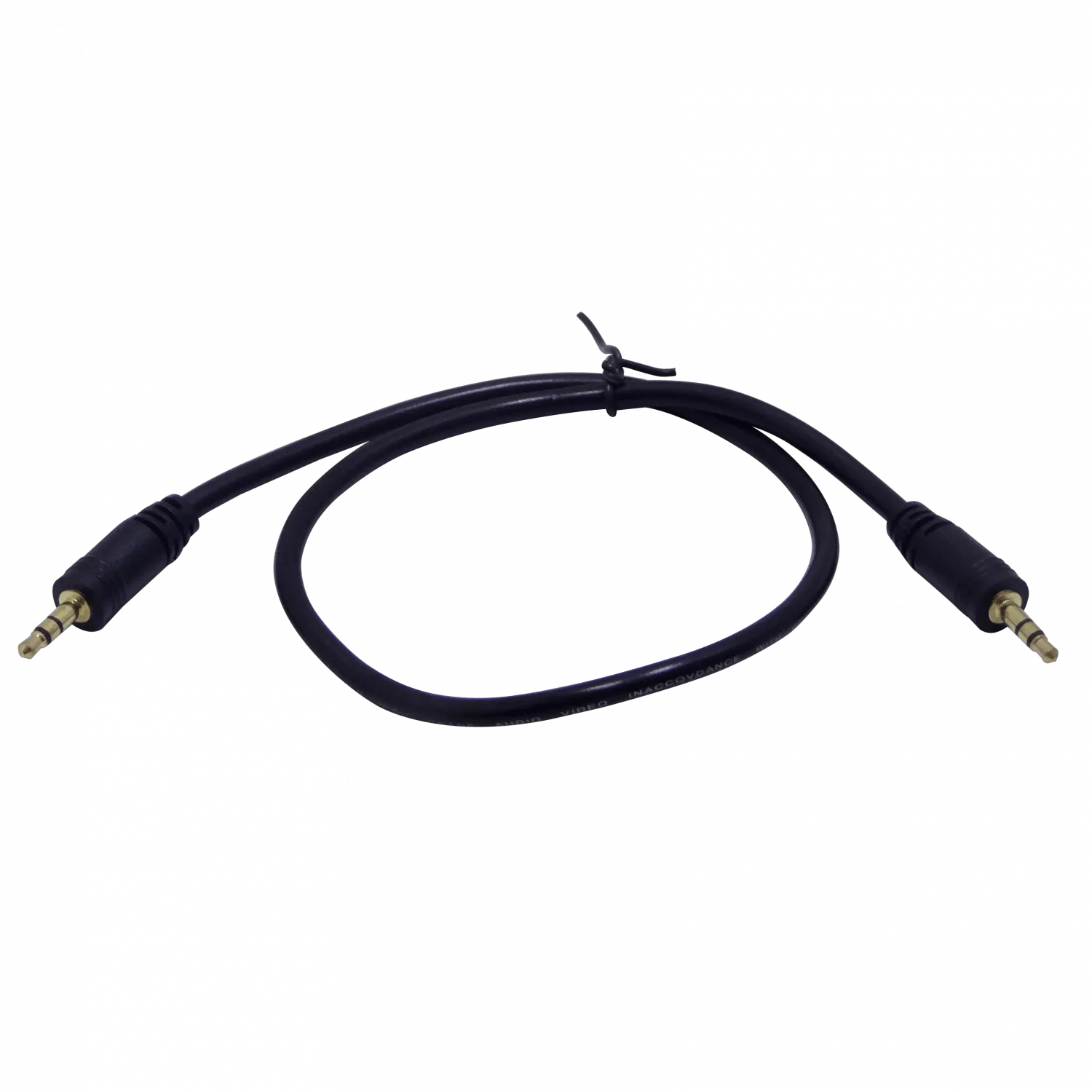 Cable de Audio 3.5mm Macho a Macho, 0.5m, Estéreo, Negro 1