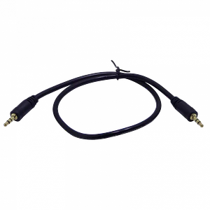 Cable de Audio 3.5mm Macho a Macho, 0.5m, Estéreo, Negro