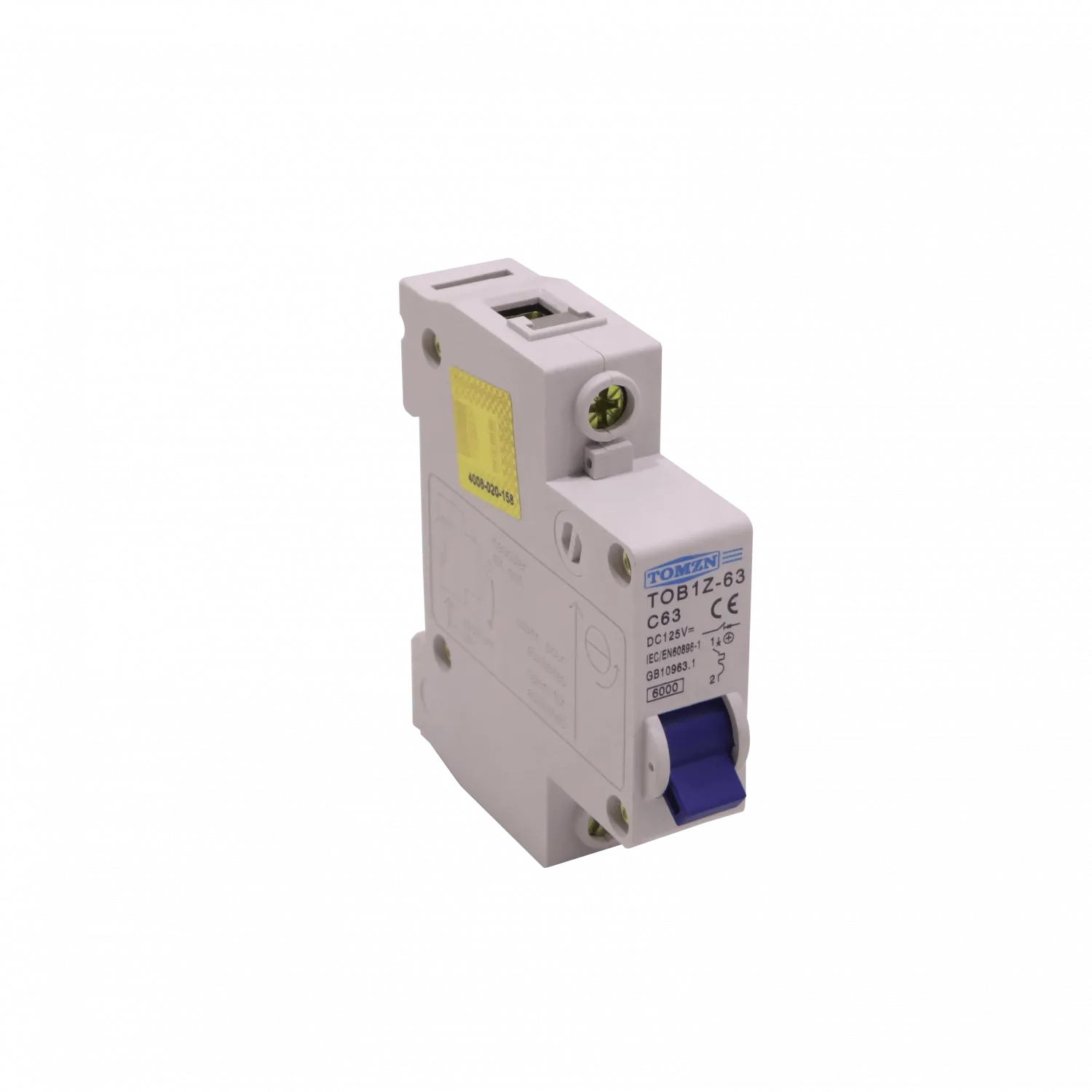 Interruptor Termomagnético TOMZN C63 63A 125VDC Corriente Continua 1