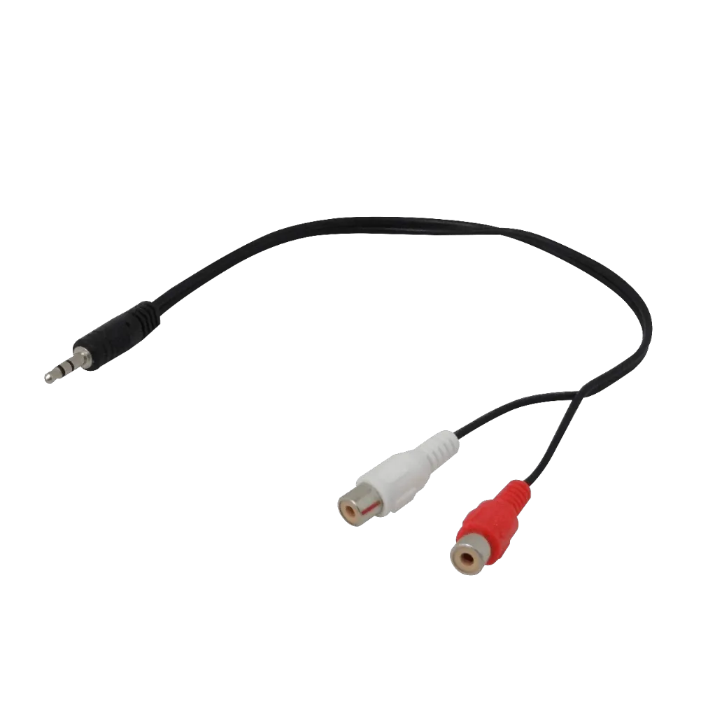 Cable de Audio 3.5mm Macho a 2 RCA Hembra, 20cm 1