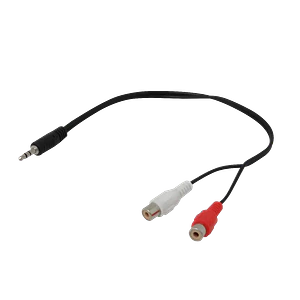 Cable de Audio 3.5mm Macho a 2 RCA Hembra, 20cm