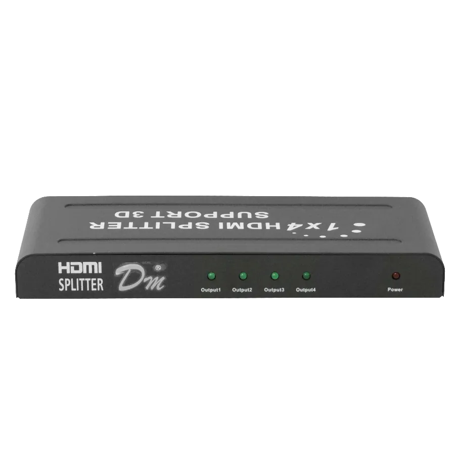Splitter HDMI 1x4 v1.4, 1080p, 1 Entrada a 4 Salidas, Fuente 5V 2A 1