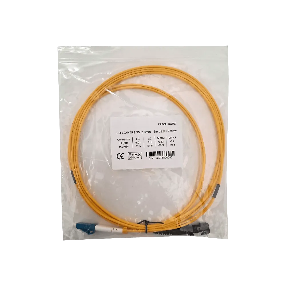 3mt LC-MTRJ MonoModo SM Duplex Jumper Cable Fibra 2.0mm 9/125um 1