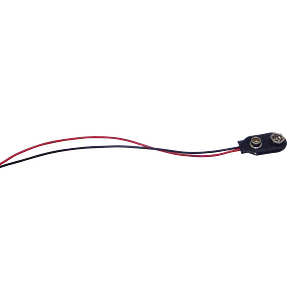 Porta-Pila 9V Negro Cable-14cm