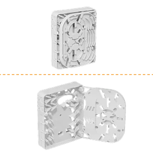 Caja de Terminación de Fibra Óptica para Riel DIN 4 Puertos IP20 Blanca - BOX-4D