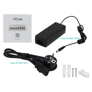 Switch Gestionado UniFi US-8-60W de Ubiquiti - 8 Puertos Gigabit, 4 Puertos PoE 802.3af, 60W