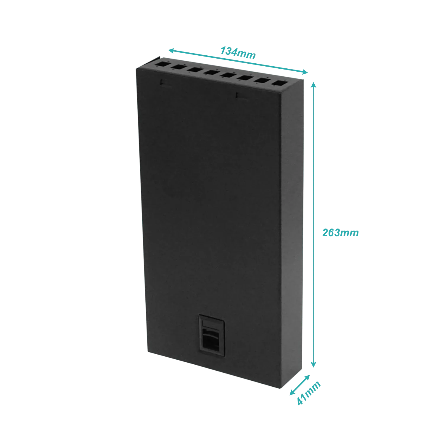 Caja de Terminación de Fibra Óptica 8 Puertos IP20 Negra - BOX-8 1