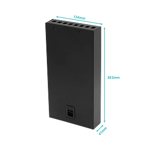 Caja de Terminación de Fibra Óptica 8 Puertos IP20 Negra - BOX-8