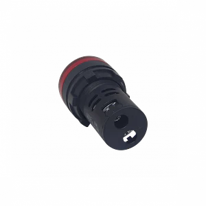 Rojo Luz Piloto LED 220VAC 20mm-diametro 28mm-cabeza 51mm-altura