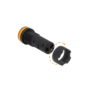 Naranjo LuzPiloto LED 220VAC 14mm-diametro 19mm-cabeza 45mm-altura
