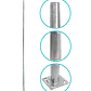 Poste Conico 8mt 3mm Base-280x280x12mm no-inc-Canastillo Cono-140/60mm - Miniatura 1