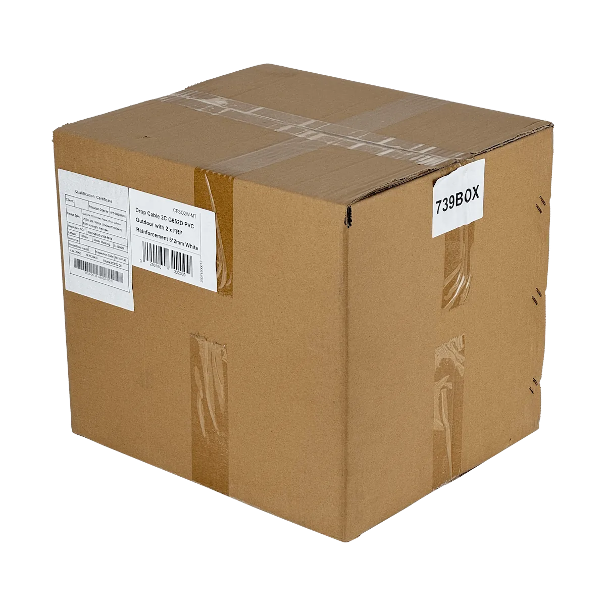 Cable de Fibra Óptica Monomodo 2 Fibras G652D Drop FTTH Interior PVC 5x2mm - CFSO2W 1