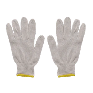 Blanco Par Guantes Multiuso Algodon