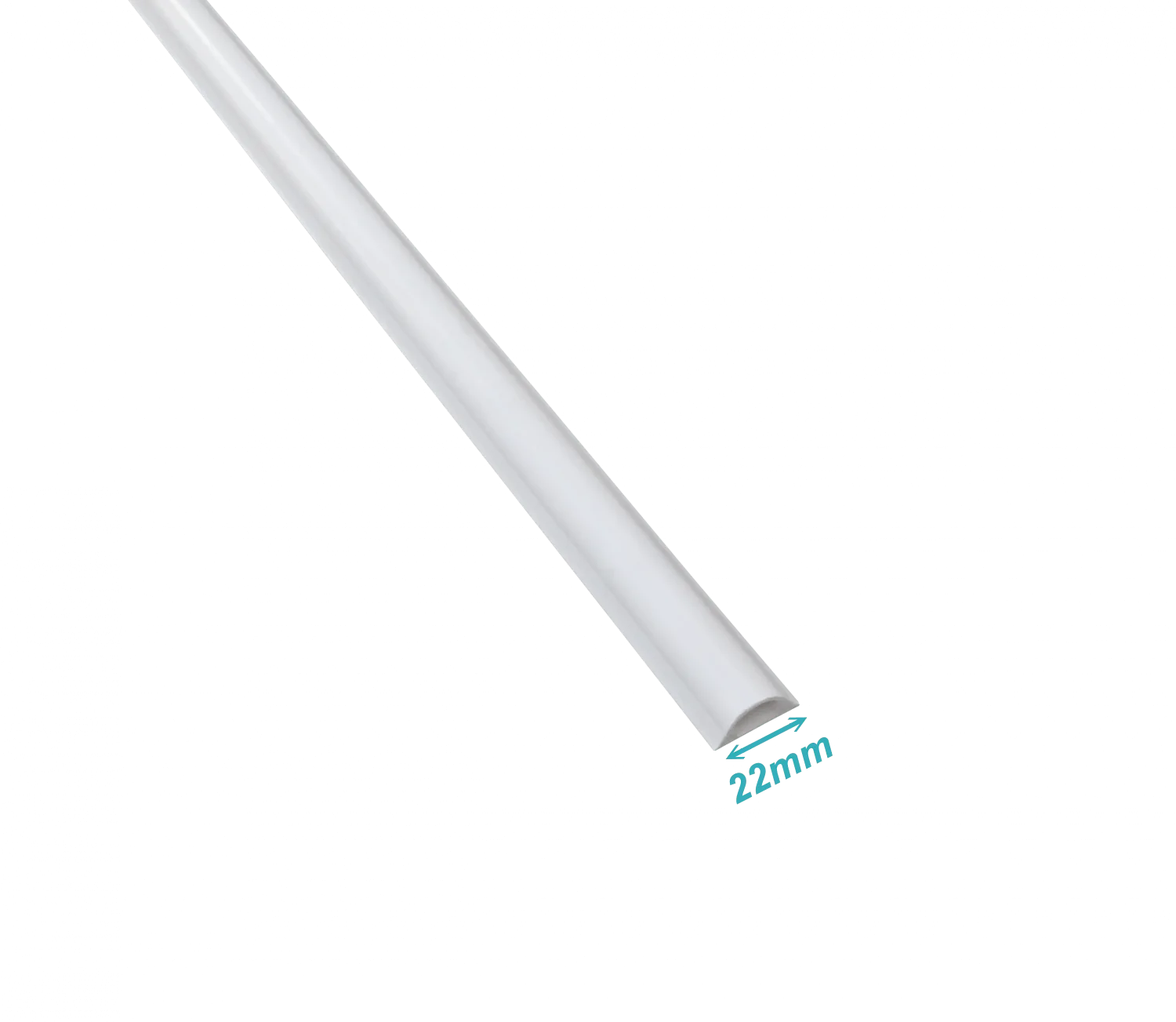 LINKCHIP 25x10mm 2mt 1,15mm-Tapa 1mm-Base PVC Canaleta de Piso Blanca 1