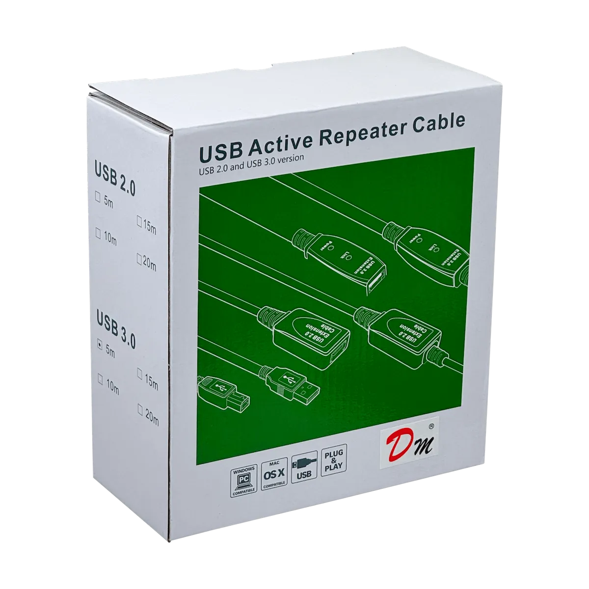 Cable USB3.0 5mt A-M A-H AM-AH Extension Activa 1