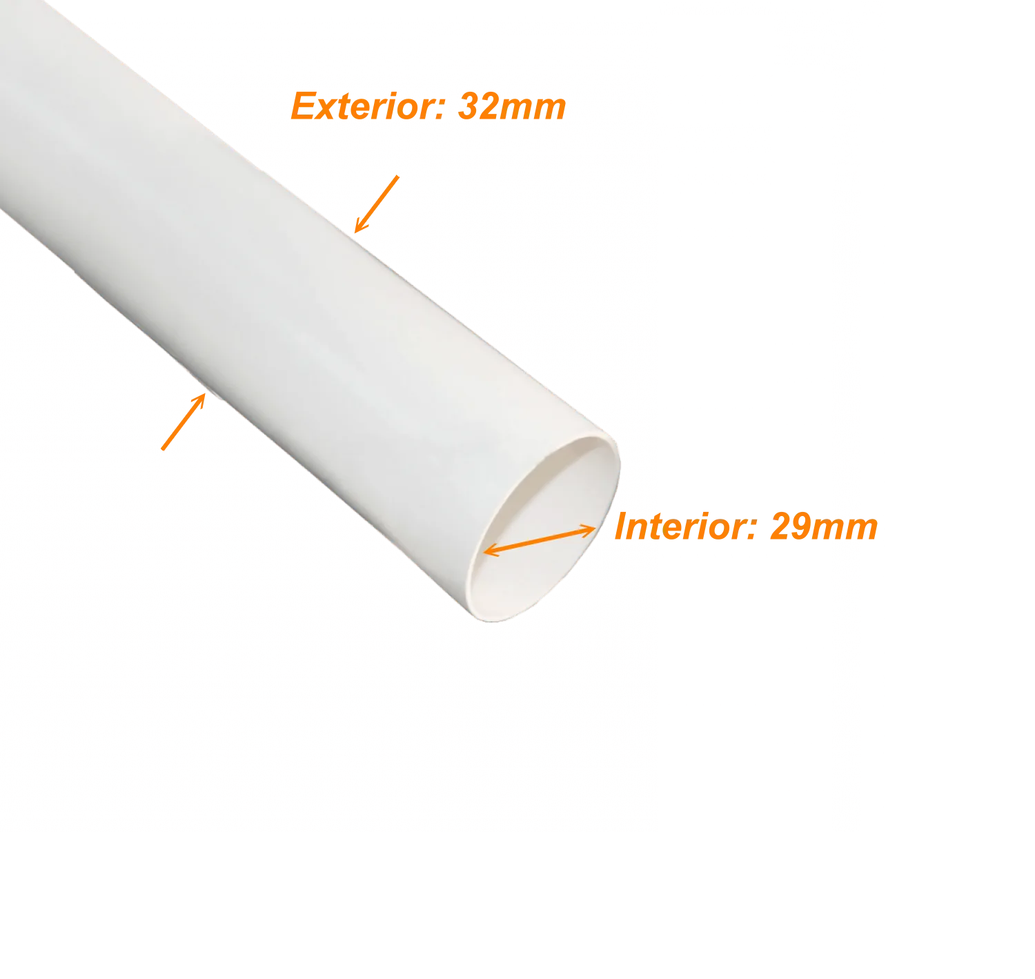 Tubo conduit LinkChip PVC32W-3 blanco 32mm x 1.5mm largo 3m 1