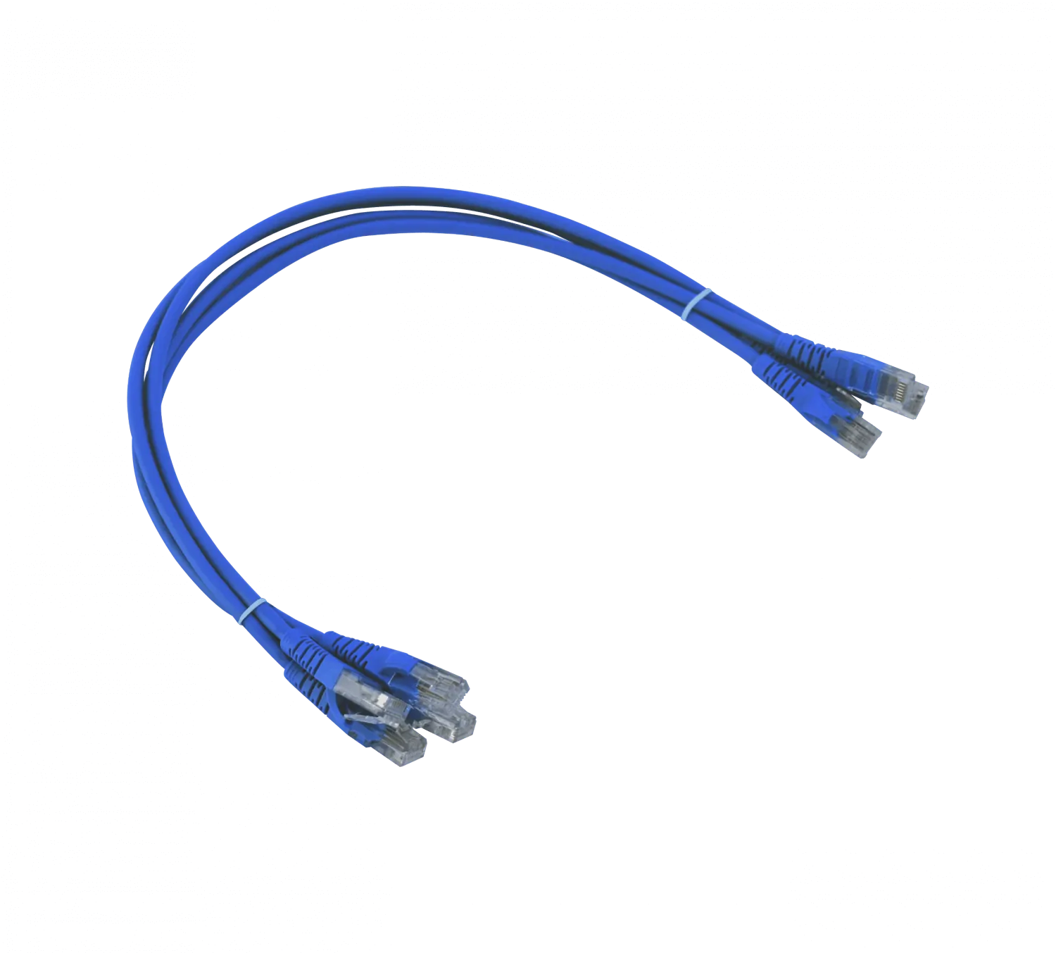 Pack x4 Cable Patch LINKMADE Cat6 Azul 30cm LSZH Inyectado Multifilar 1