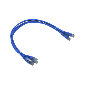 Pack x4 Cable Patch LINKMADE Cat6 Azul 30cm LSZH Inyectado Multifilar