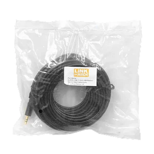Cable de Audio 3.5mm Macho a Macho, 15m, Estéreo, Negro