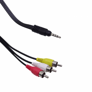 Cable A/V 3.5mm Macho a 3 RCA Macho, 1m, Audio Video Estéreo