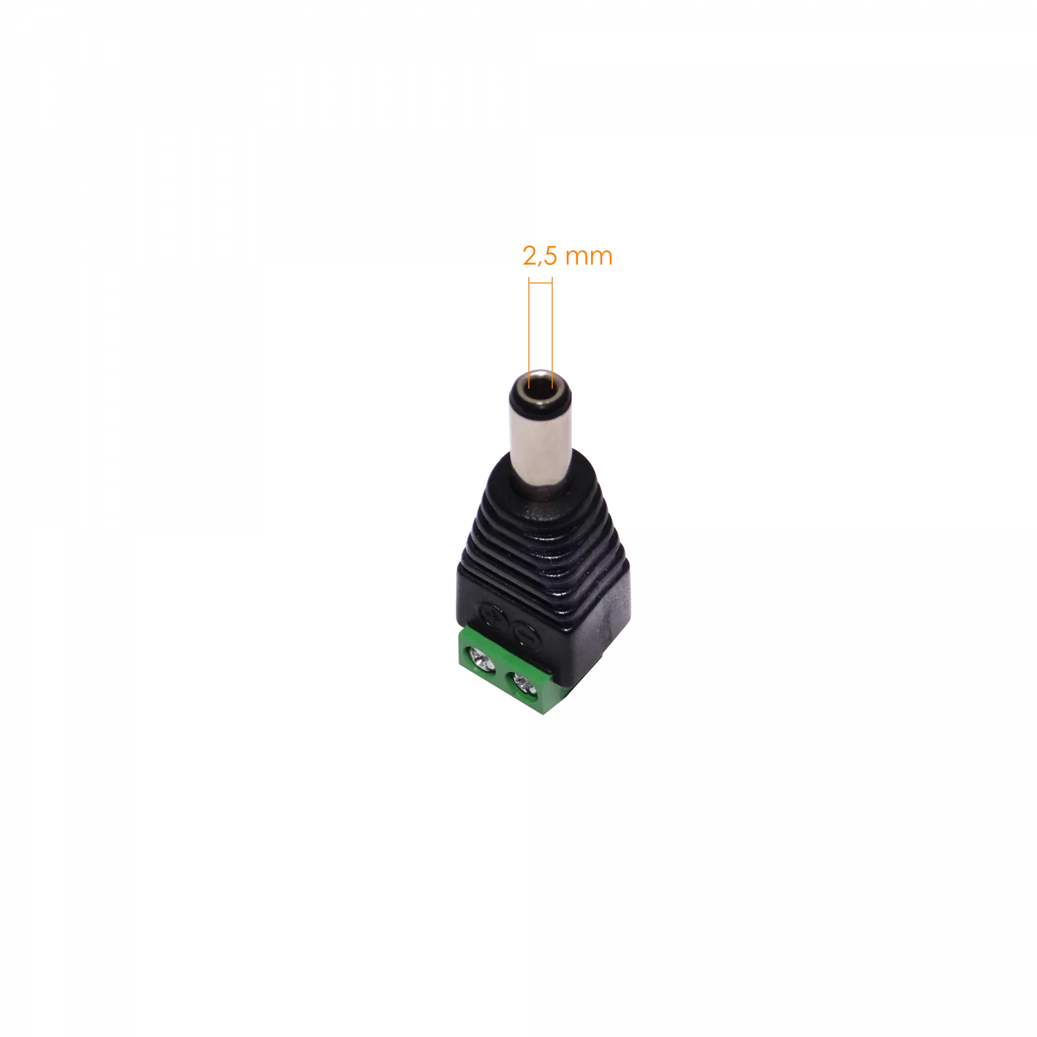 5,5x2,5mm Conector Macho Regleta-Plug p/PPP12L 2pin 1