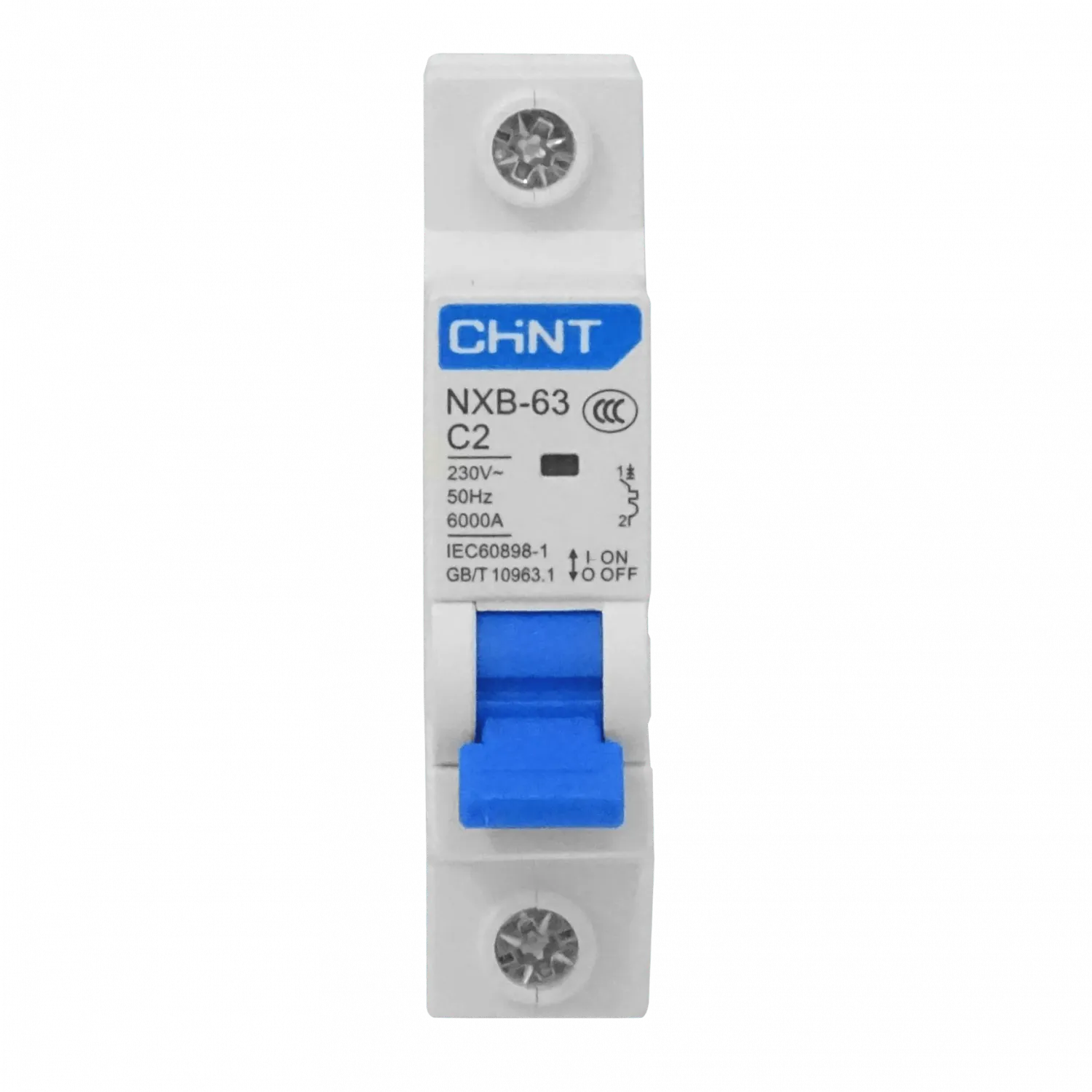 Interruptor Automatico Termomagnetico C2 NXB-63 CHINT 2A 6kA 230/400V  1