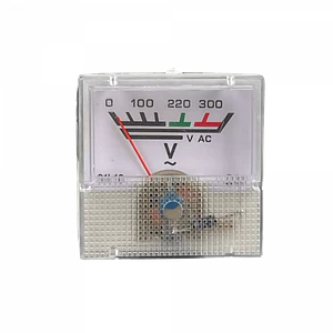 Voltímetro analógico 0-300 VAC, panel 40×40 mm, VOLT-AC