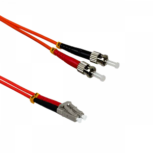 10mt LC-ST OM1 Multimodo MM Duplex Jumper Fibra 62.5/125um LSZH