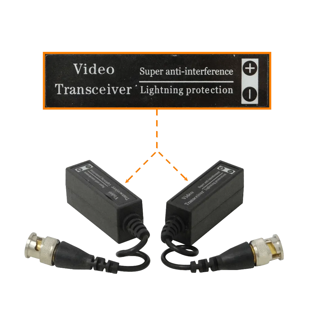 Video Balun Punchable, Pararrayo Pasivo, 1-Par, 2 Unidades, CCTV UTP, BNC-Macho 1
