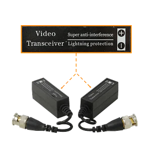 Video Balun Punchable, Pararrayo Pasivo, 1-Par, 2 Unidades, CCTV UTP, BNC-Macho