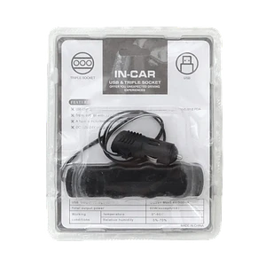 3-Vehicular-Hembra 1-USB-Hembra-AH 5VDC 0,5A 12V/24V-Macho-Encendedor