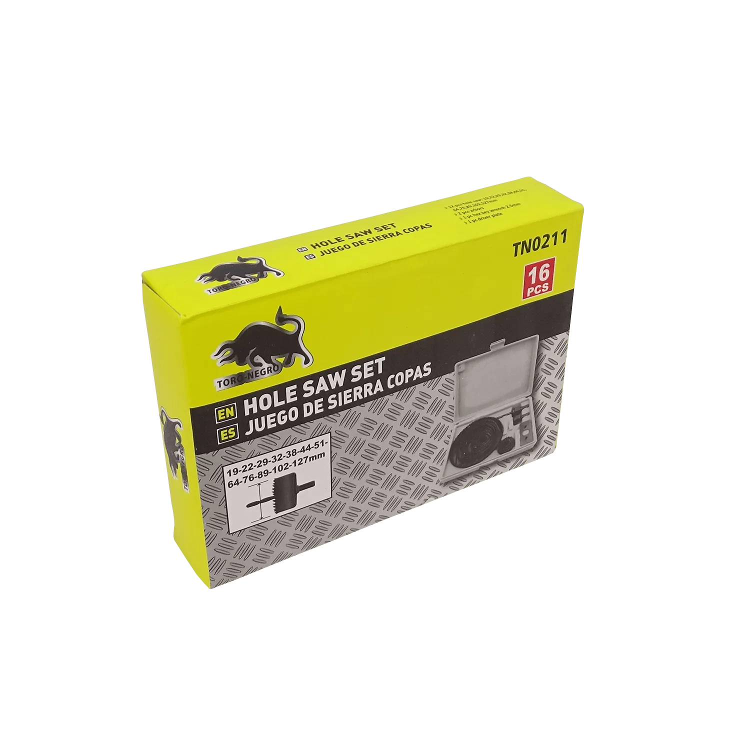 12 Copas Sierras Madera 19-127mm Juego-16-piezas TN0211 FERRETOOLS 1