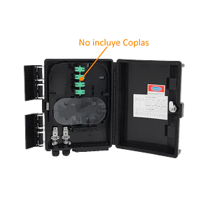 Caja NAP de Fibra Óptica 16 Puertos Negra IP65 con Llave - BOX-16N