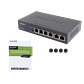 PLANET 6-100(4-PoE+af/at) Extend-250mt 60W-tot Switch no-Admin no-Rack - Miniatura 1