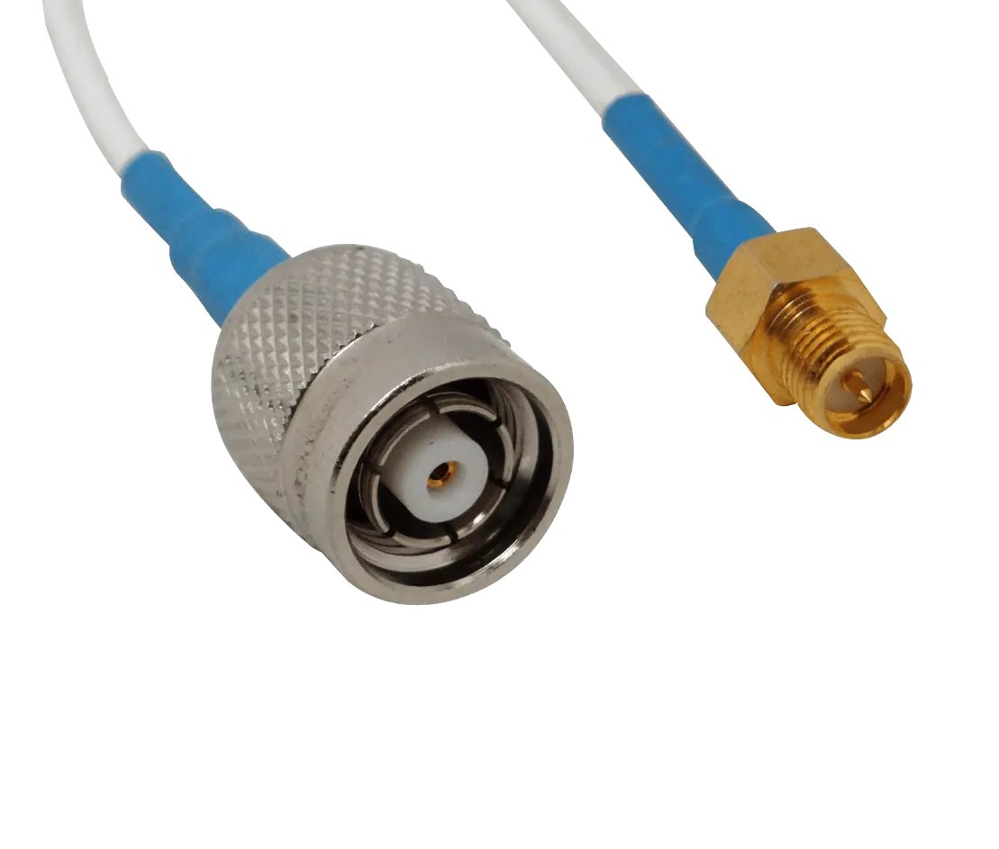 10cm RPTNC-M RPSMA-H Cable RF Coaxial Blanco 1