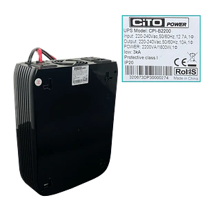 Inversor CITO CPI-B2000 1800W, 90-280VAC, Onda Modificada, 24VDC, UPS Requiere Batería