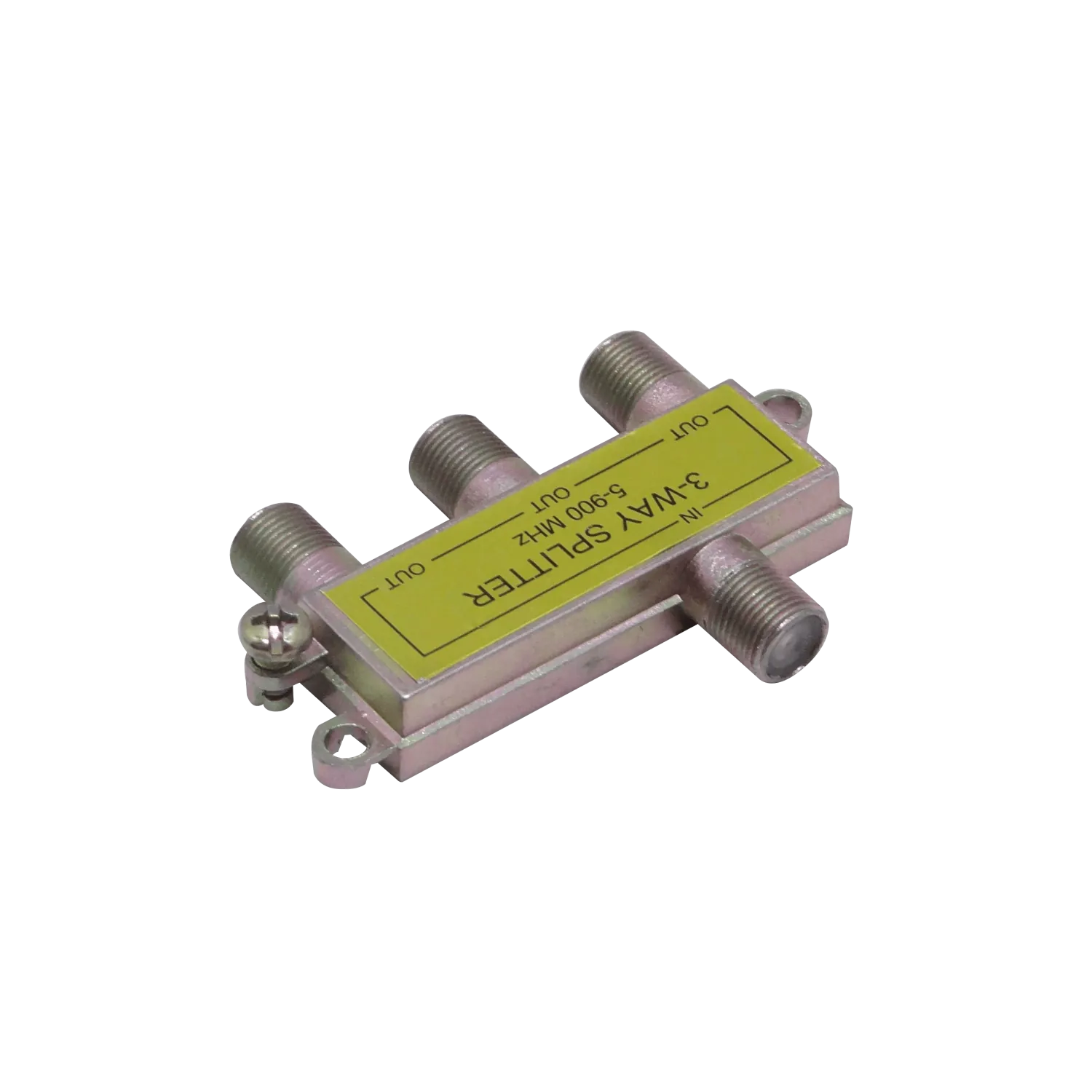Divisor Coaxial 1x3 F-H a F-H, 5-900MHz, Para TV y RF 1
