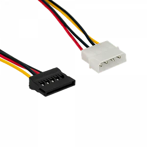 1-MOLEX-M 1-SATA-H Cable de poder 15cm